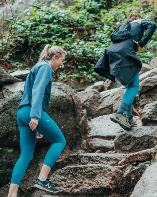 Women's Lycra Native Hiking Tights - Turquoise - Moose Voyage - arcteryx, fjallraven, helly hansen, Hiking Pants, hiking tights, hiking trousers, lululemon, lycra, mec, patagonia, rei, stretch pants, tights, trekking tights -| Best Outdoor Apparel Canada - Moose Voyage - www.moosevoyage.ca