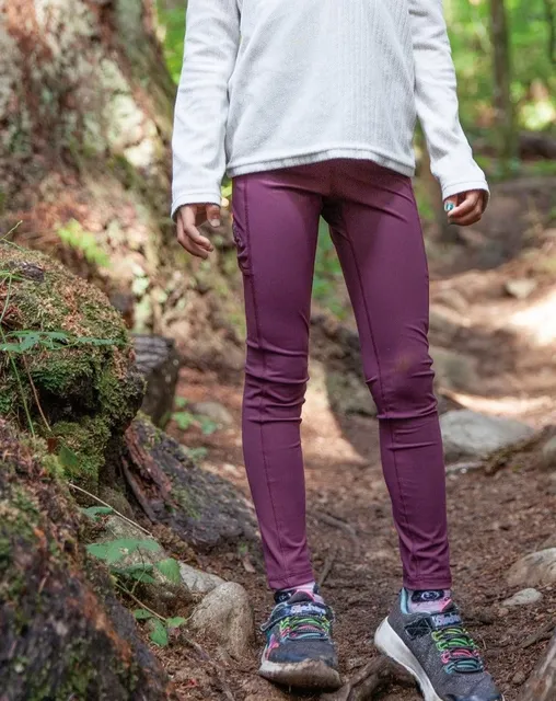 Kids' Lycra Native Outdoor Hiking Tights - Burgundy - Moose Voyage -  -| Best Outdoor Apparel Canada - Moose Voyage - www.moosevoyage.ca