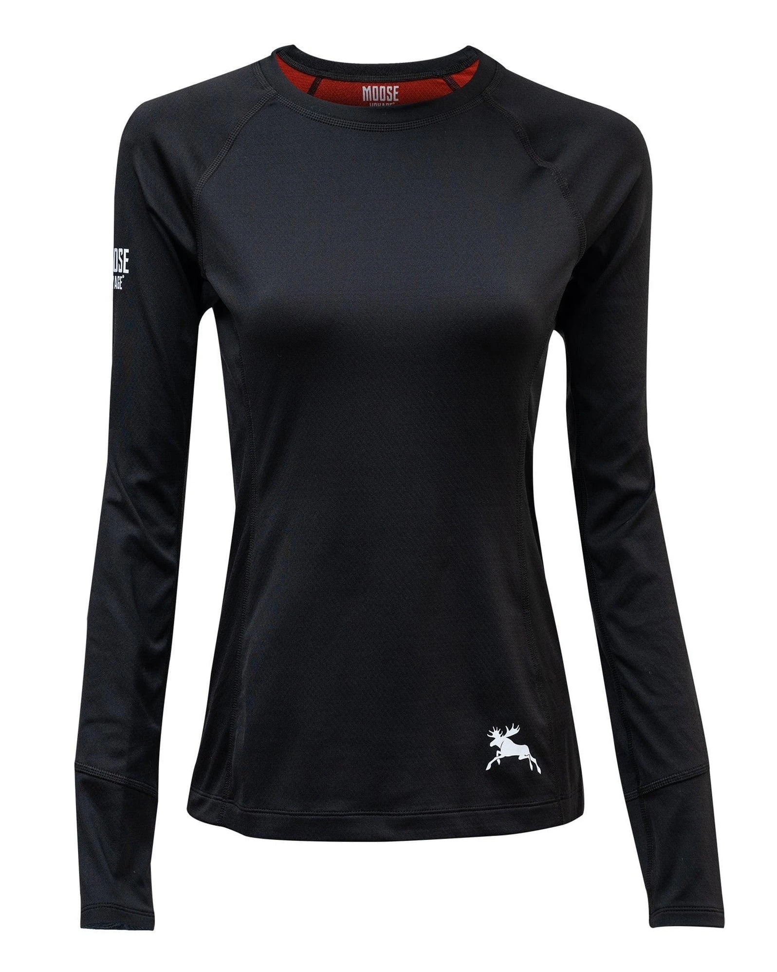 Women’s COOLMAX® All Season Hyper-Performance Base Layer – Charcoal Black - Moose Voyage - arcteryx, base layer, baselayer, coolmax, fjallraven, helly hansen, hiking top, lululemon, mec, merino, patagonia, rei, under armour -| Best Outdoor Apparel Canada - Moose Voyage - www.moosevoyage.ca